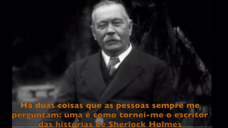 Vídeo raro regista Arthur Conan Doyle falando sobre Sherlock Holmes