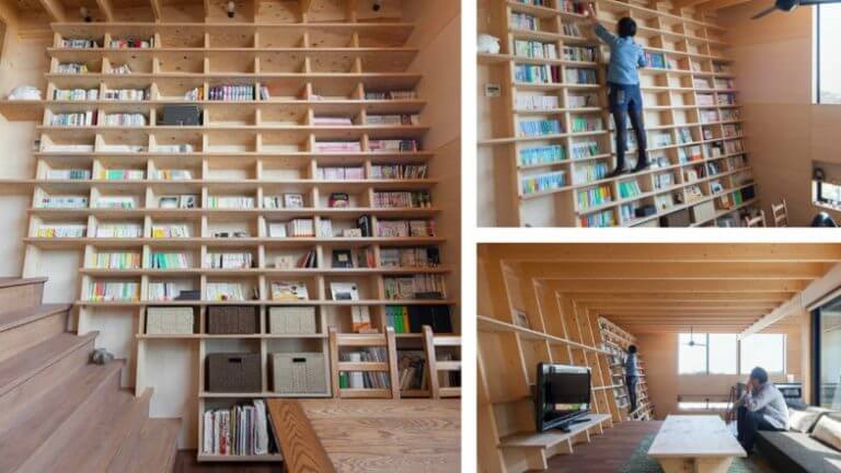 Conheça a casa que foi projetada ao redor de uma estante de livros