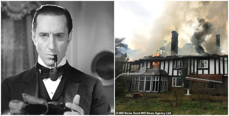Incendiaram a casa de Sherlock Holmes! Casa de ator clássico pega fogo