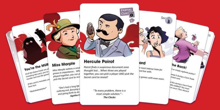 Empresa lança jogo de cartas inspirado em Agatha Christie