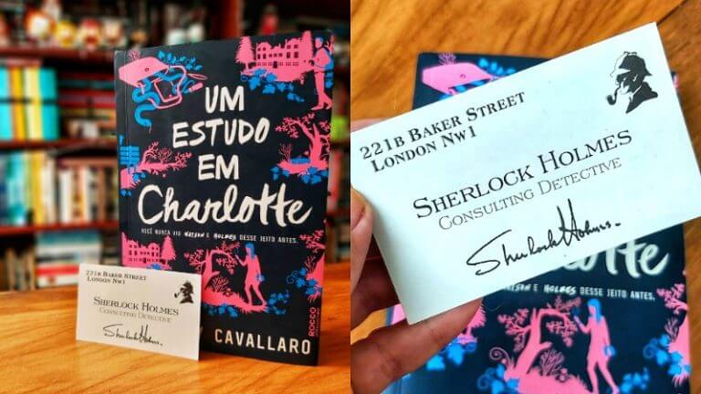SORTEIO | Concorra a 1 exemplar de Um Estudo em Charlotte + 1 cartão de Sherlock Holmes