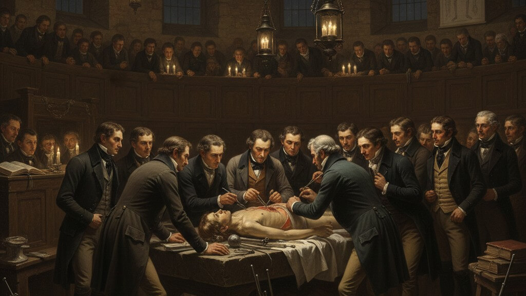 aula_anatomia A Medicina Sombria que Inspirou Frankenstein